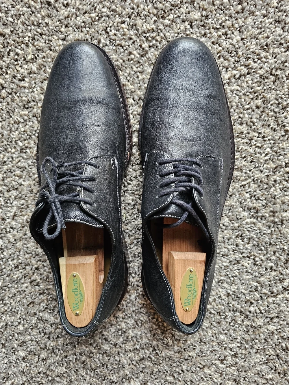 Cole Haan Men’s Black Leather Derby Shoes
